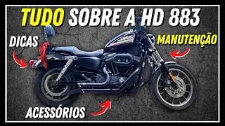 TUDO SOBRE A HARLEY 883 / Dicas da moto cuidados e principais problemas VEJA OS MELHORES ACESSÓRIOS