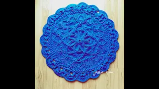 crochet home rug #90/crochet mandala/szydełkowa mandala/ماندالای قلاب بافی/mandala de ganchillo