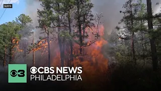 Wharton State Forest fire still burning in NJ; vigil for teen killed on DSU campus and more news