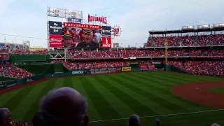 NLDS Game 1 2016 - Nationals vs Dodgers - Anthem and flyover