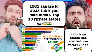 Top 10 Richest States In India by GDP From 1981 To 2023 | Pakistani Reaction