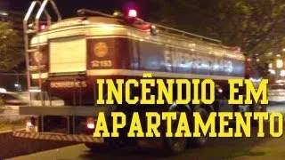 Possível incêndio em apartamento empenha 5 viaturas dos Bombeiros