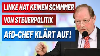 Linke weiß nicht was Steuern sind – AfD-Chef klärt sie auf!