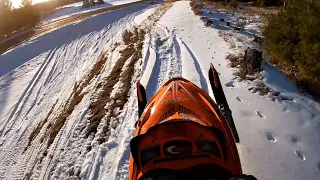 Crossfire 1000r ditch riding on 5 inches of snow, until the diamond drive has issues