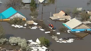 Город Уральск последствия паводковых ситуации остается напряженной