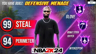 This 99 STEAL "DEFENSIVE MENACE" Lockdown Build just RUINED NBA 2K24