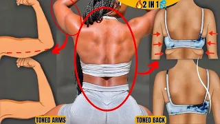 STANDING Toned BACK & ARMS in just 9 Mins|Days (Weight Vs No Weight)