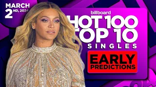 EARLY PREDICTIONS | Billboard Hot 100, Top 10 Singles | March 2nd, 2024