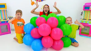 Vlad und Niki geben vor, mit Spielzeug zu spielen - Lustige Geschichten für Kinder