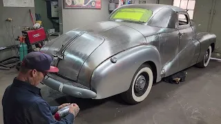 Custom taillight fabrication on the 1948 Pontiac