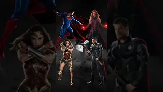 Superman & Wonder Woman vs Scarlet Witch & Thor