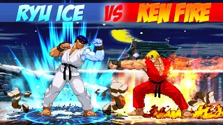 Master Master Ryu Ice ❄️vs Ken Fire 🔥 INSANE BATTLE