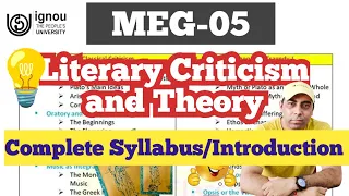 MEG 05 (Literally Criticism and Theory) Complete Syllabus #meg05completesyllabus