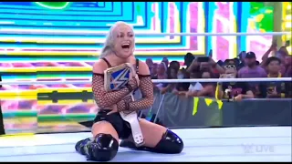 Liv Morgan's first entrance as Smackdown Womens Champion