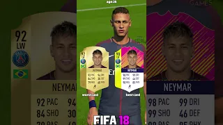 NEYMAR Jr. best vs worst card in EVERY FIFA! (12-23) 🔥#shorts #fifa #eafc24 #fifa23 #neymar