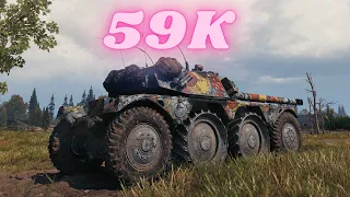 59K Spot Damage TOP 3x Scout - Panhard EBR 105 19.6K ,T-100 LT 18.5 ,Manticore 20.9 World of Tanks