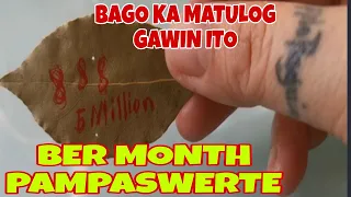 BAGO KA  MATULOG GAWIN ITO BER MONTH PAMPASWERTE PARA HINDI NAUUBOS AGAD ANG PERA MO-APPLE PAGUIO7