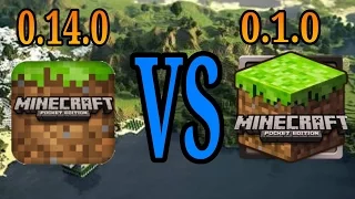 Minecraft PE 0.14.0 vs Minecraft PE 0.1.0