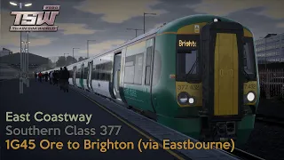 1G45 Ore to Brighton (via Eastbourne) - East Coastway - Class 377 - Train Sim World 2020
