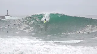 Wedge is PUMPING! Pros charge as BIG swell peaks (RAW FOOTAGE)