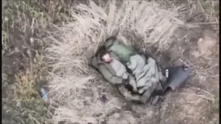 Ukranian drone drops explosive on two Russian soldiers sleeping (graphic)