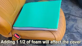 How to add1 1/2 of foam on a cushion without replacing the cover