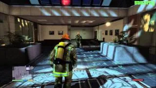 GTA 5 PS3 - Mission #68 - The Bureau Raid (Fire Crew) [100% - Gold Medal]