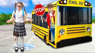 RICH vs POOR kids on a School Bus - Story about diversity with Eva