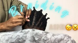 ASMR BRAIDING THICK 4C HAIR || AMAZING SLEEP SOUNDS 😴😴 #asmr