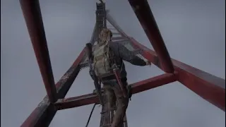 As requested, Abby falls off the sky bridge a lot