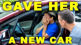 PRANKED SINGLE MOM! GAVE HER A NEW CAR!