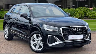 Approved Used - Audi Q2 S Line 35 TFSI S Tronic in Mythos Black Metallic at Stafford Audi