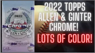 2022 Topps Allen and Ginter Chrome Hobby Box ** Beautiful Set with Plenty of Color! **