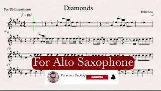 Diamonds - Rihanna - Play along for Alto Sax