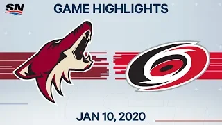 NHL Highlights | Coyotes vs Hurricanes – Jan. 10, 2020