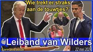 Geert Wilders krijgt lachers op zijn hand in debat met Rob Jetten - Formatiedebat Tweede Kamer