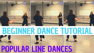 Popular Line Dances (BEGINNER DANCE TUTORIAL) Cupid Shuffle, Wobble, Cha-Cha Slide -- Step-by-Step