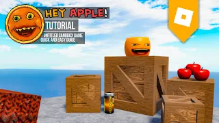 HOW TO GET ANOYNOROING / "Hey Apple!" BADGE! | Untitled Sandbox Game - USG [ROBLOX]