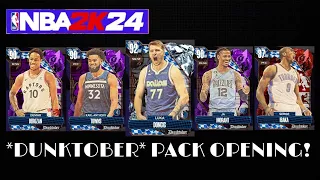 DIAMOND LUKA DONCIC *DUNKTOBER* PACK OPENING! FINALLY PULLED AN AMY! ( NBA 2K24 MYTEAM )