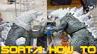 Custom NECA Godzilla 2014 24" Long Figure With 3D Printed Head, Spines, And Hands - Sorta How To