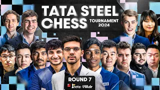 Tata Steel Chess 2024 Round 8 | Anish Pragg Gukesh Vidit | Live Commentary by Amruta