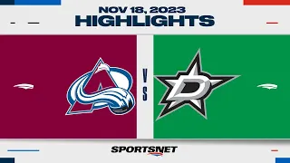 NHL Highlights | Avalanche vs. Stars - November 18, 2023