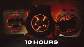 Heater White Noise Sound From 3 Fan Heaters To Help you Fall Asleep | 10hrs | Black Screen