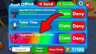 ✨POST OFFICE CHECK✨ I GOT UPGRADED SURVEILLENCE CAMERAMAN AND ULTIMATE! Toilet Tower Defense