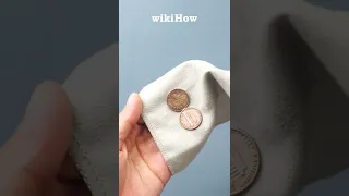 how to clean old pennies 🧼 #shorts