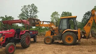 JCB l_oading _tractor_ trolley_ full loaded _Mahindra yuvo tech plus 405_ eicher 242_ performance