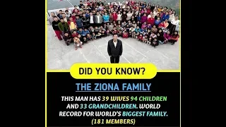 The Ziona family, world record of the largest family on earth (do you know)