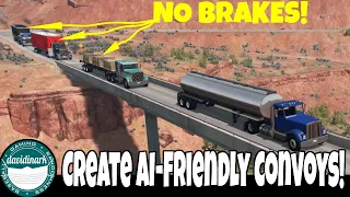 BeamNG Drive Tutorial - How to spawn in trucks and trailers for AI-controlled convoys