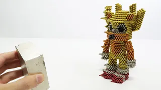 Super Sonic (Sonic Boom) Vs Monster Magnets | DIY Super Sonic with Magnetic Balls