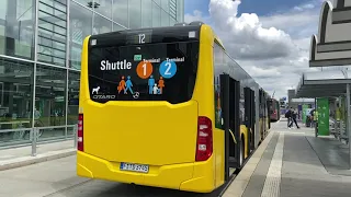Frankfurt Airport Walk, Shuttle Buses, Bus Parking Lot